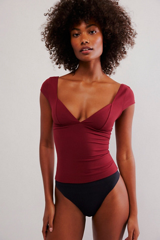 Duo Corset Cami Top by Intimately at Free People in Pomegranate, Size: Large