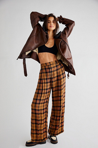 Free people best sale plaid skinny pants