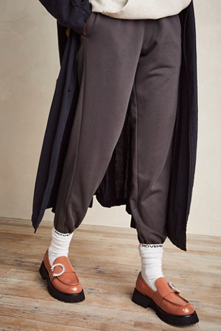 brown platform loafers