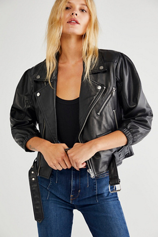 Betty Crop Leather Jacket | Free People UK