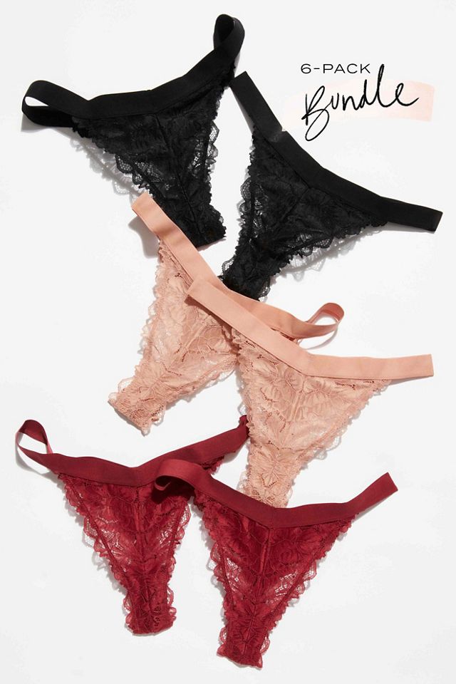 Everyday Lace Thong 6-Pack Bundle