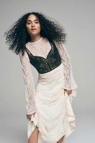 free people long sleeve lace dress