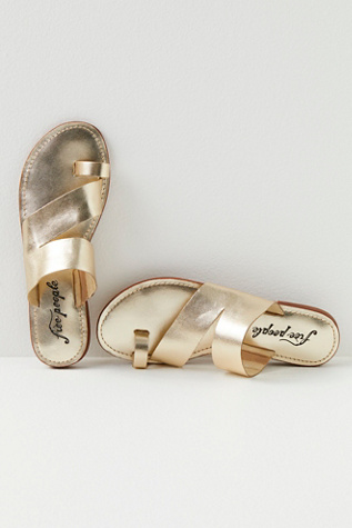 Free people top gold mules