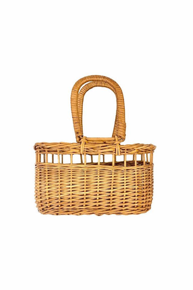 Vintage on sale wicker bag