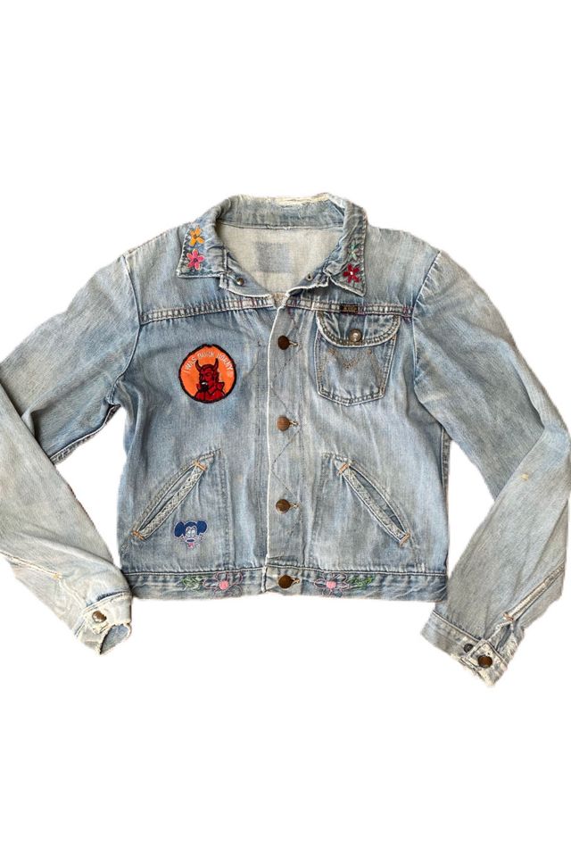 Vintage 1970's Maverick Embroidered Denim Jacket with Patches selected ...