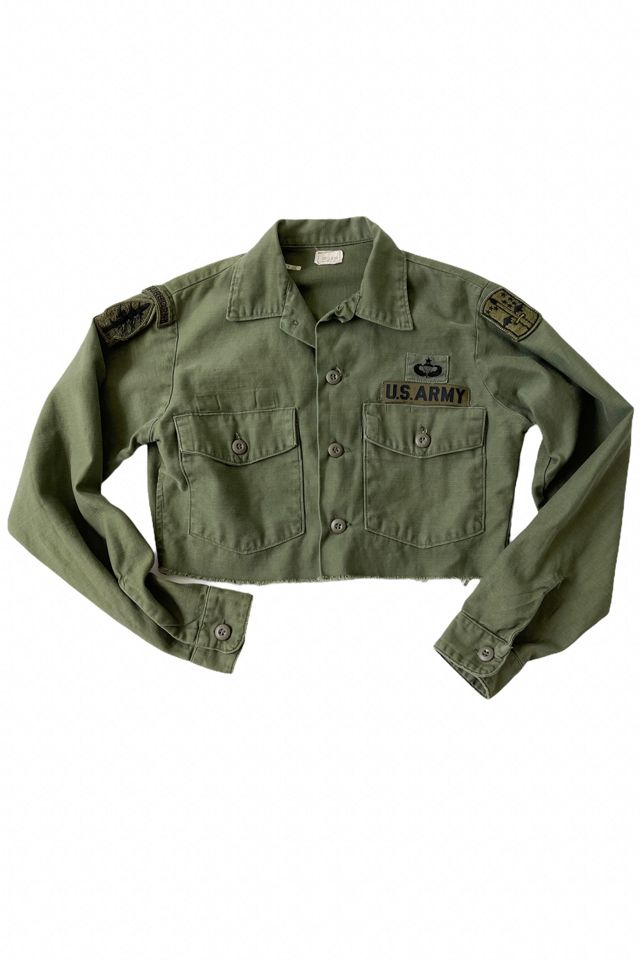 Vintage 1970s Cropped Military Jacket Selected by Raleigh Vintage
