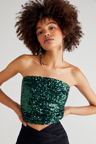 free people sequin tube top