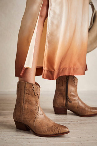 New Frontier Western Boot by FP Collection at Free People in Dusty Camel  Suede, Size: EU 36.5, Compare