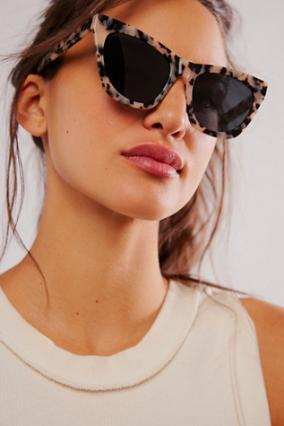 Lexi Polarized Sunglasses at Free People in Snow Tort