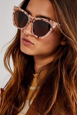 Lexi Polarized Sunglasses at Free People in Peach