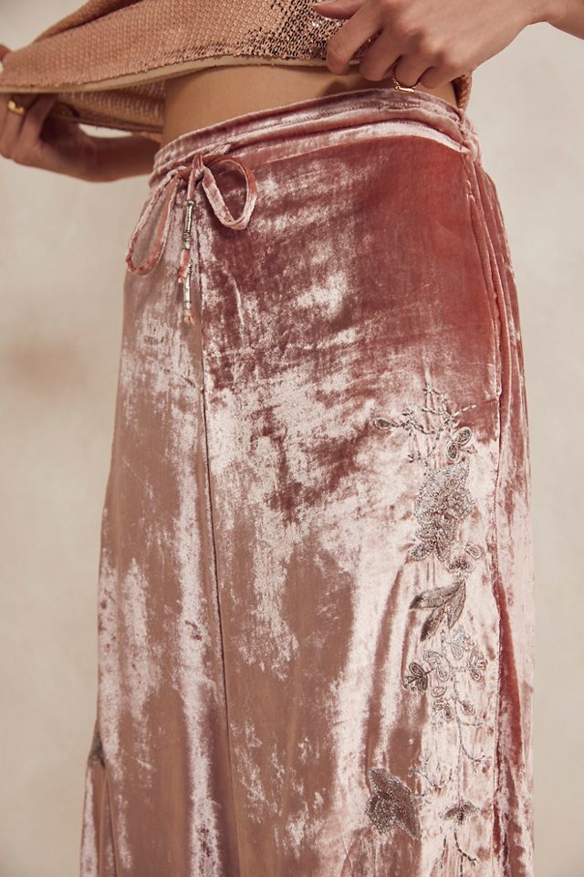 Embroidered Velvet Sleep Pants #2