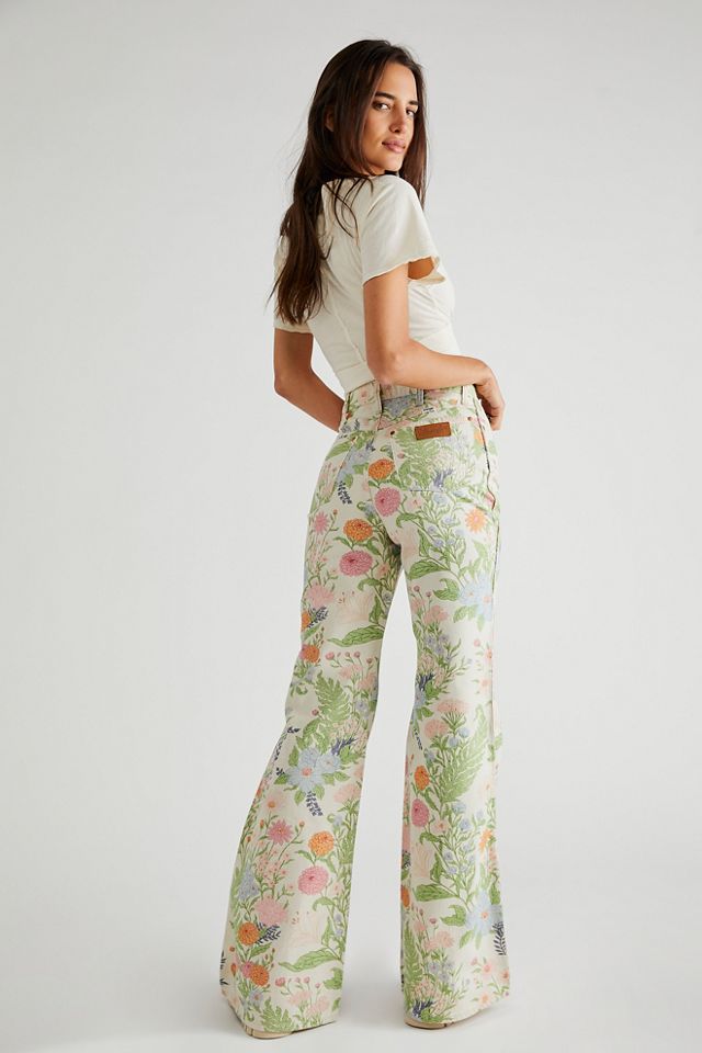 Women's Floral Print Wanderer Flare Jean