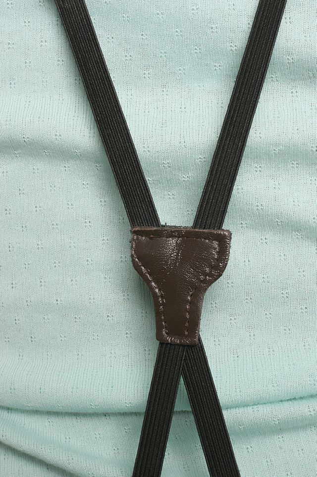 Skinny Leather Suspenders #4