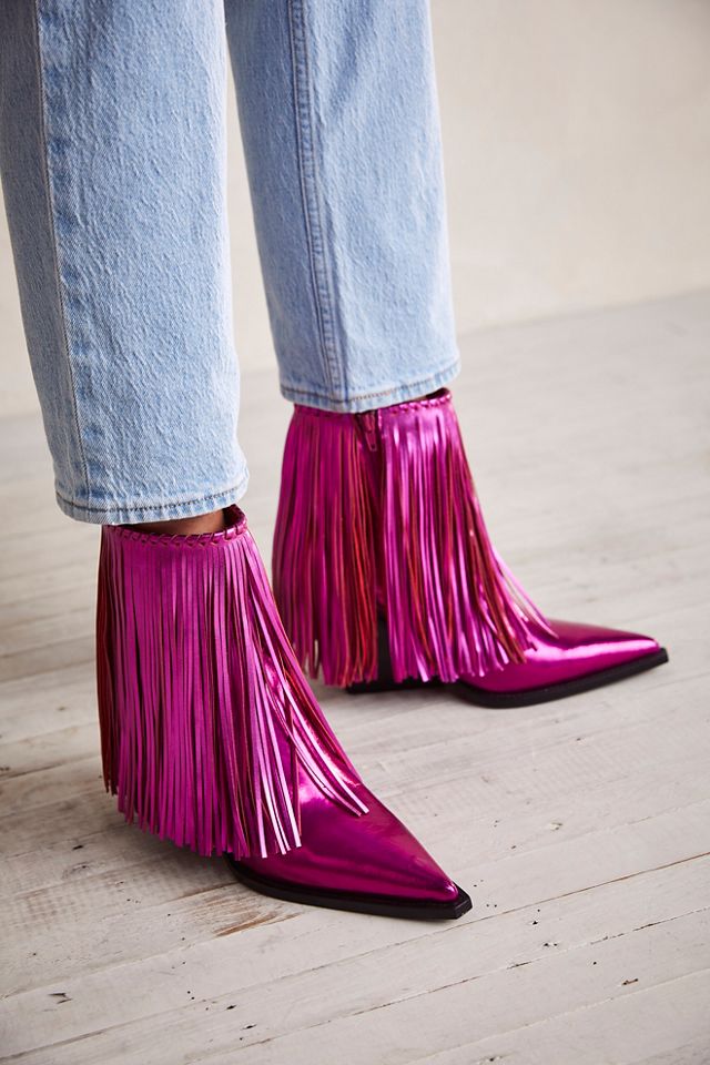 Jeffrey campbell store fringe boots