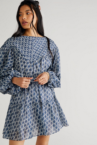 Shona Joy Daniela Pin Tuck Balloon Sleeve Mini Dress | Free People