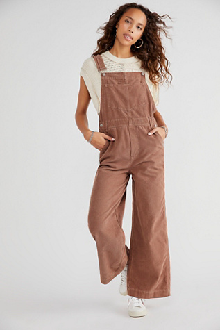 Free people slim ankle best sale cord overalls