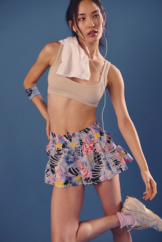 Get Your Flirt On Printed Shorts by FP Movement at Free People, Mystic Floral Combo, M