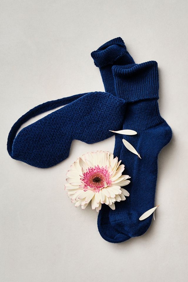 Cashmere Sock + Eye Mask Bundle Free People