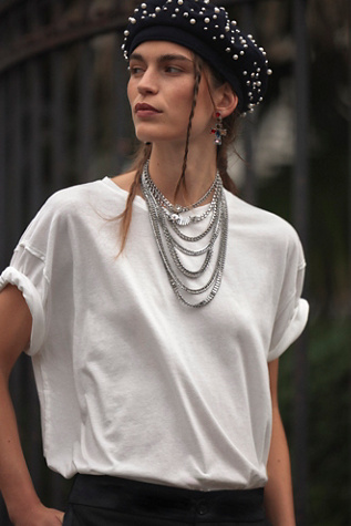 The Pistols Stacked Chain Choker at Free People in Silver