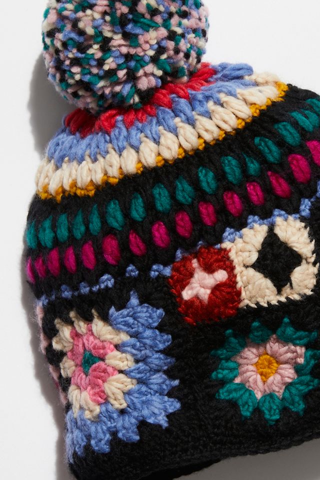 Granny Crochet Pom Beanie | Free People display picture 1