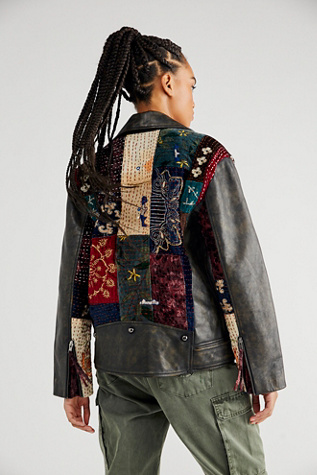 Free people hot sale patchwork jacket