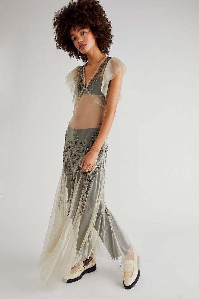 Free people embellished slip dress hotsell