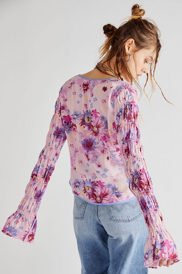 Free People Venice Open good Front Top Floral Print