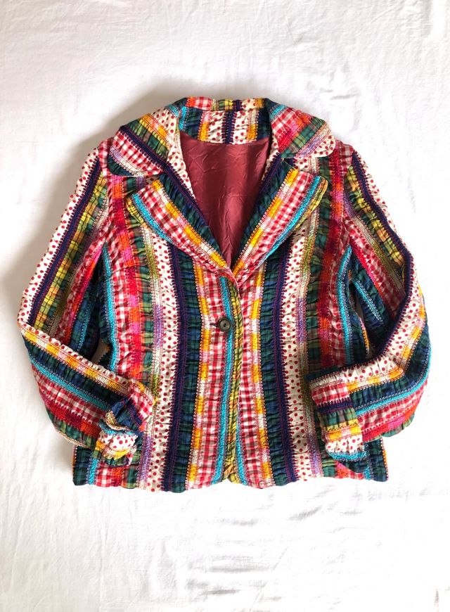 Vintage 1970s Patchwork Ribbon Jacket Selected by Souls of 