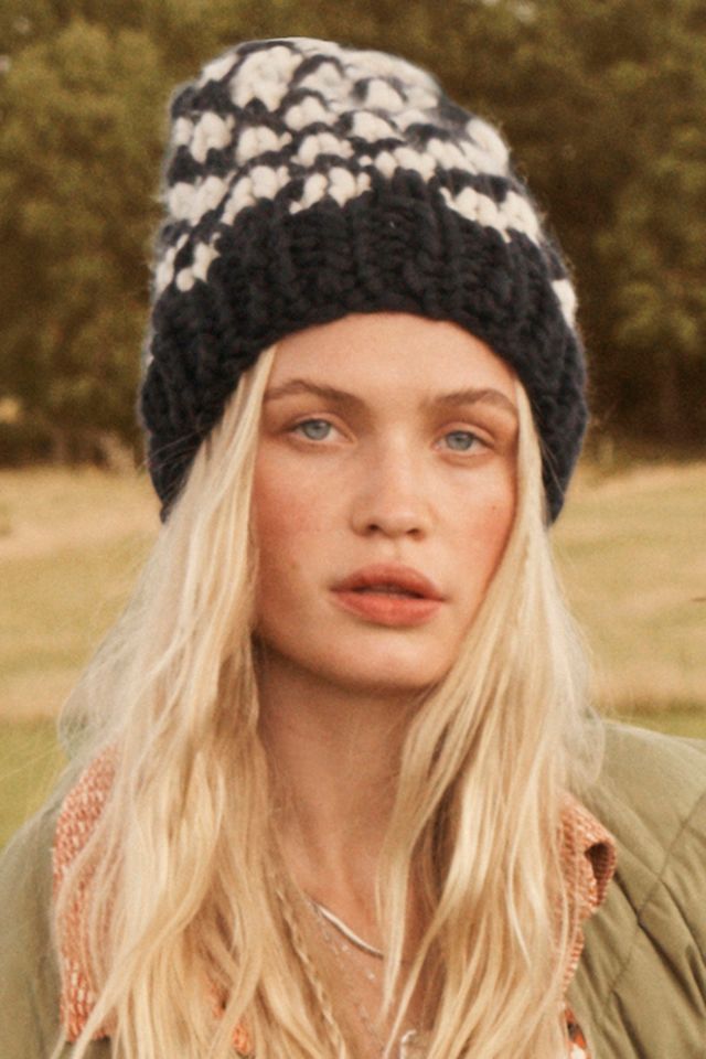 Checkers Slouchy Beanie