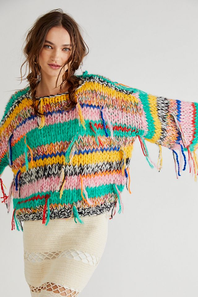 E With Love Fringe Pullover