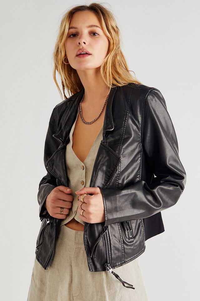 Happy Attitude Vegan Biker Jacket | Free People UK