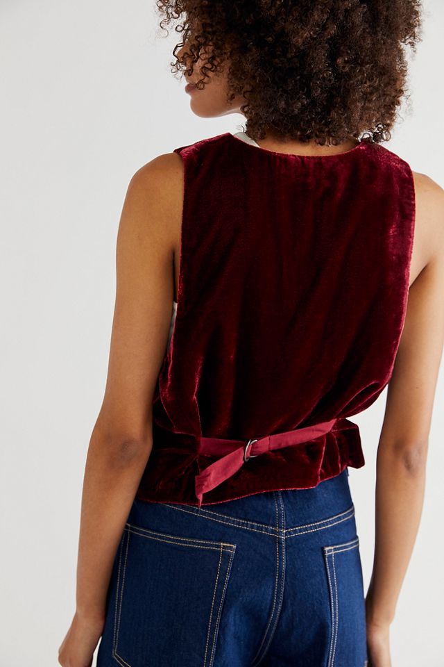 Free People She's A Star Velvet Vest. 3