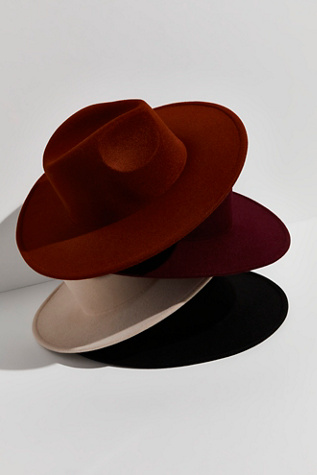 Clean Slate Felt Hat at Free People in Merlot