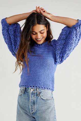 Free People Lia Crochet Sweater. 3