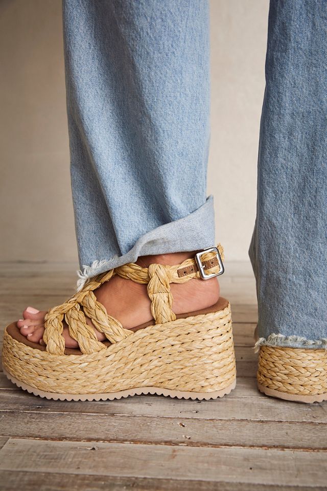 Raffia wedges hot sale