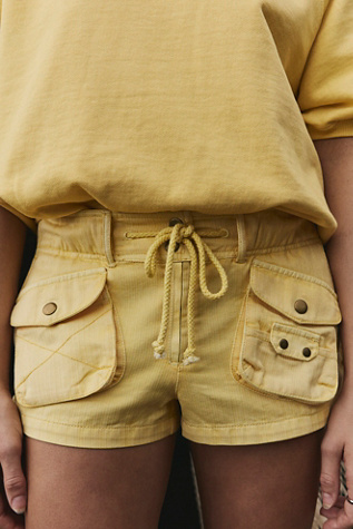 We The Free Waimea Slouchy Shorts at Free People in Yellow, Size: M