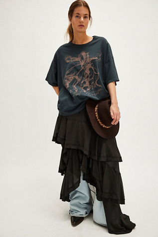 Cowboy Rodeo Onesize Tee by Daydreamer at Free People in Vintage Black