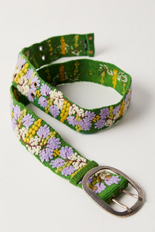 Dream In Color Belt by Jenny Krauss at Free People in Lavender Fields, Size: Small