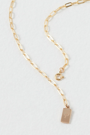 OXB Sweatproof Monogrammed Convertible Chain by OXB Jewelry at Free People in Gold