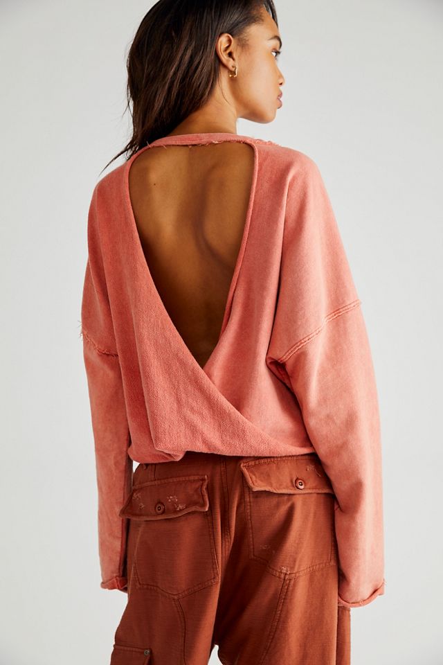 Free people on sale open back sweater