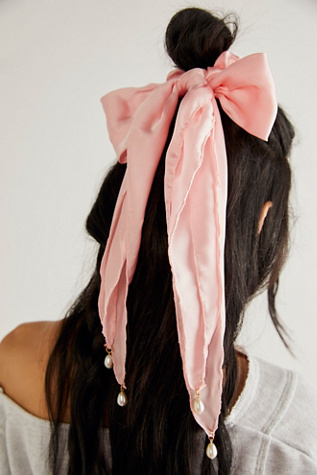 New?Free People-Darling Pearl Bow Pony Henley Pony Wrap -- Pearl – Jennifer Behr LLC main image 2