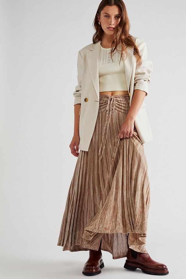 Sweater with maxi clearance skirt