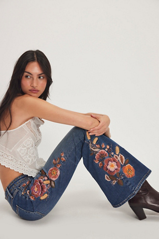 Driftwood Farrah Embroidered Flare Jeans