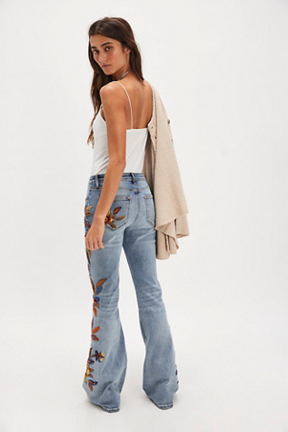 Driftwood Farrah Embroidered Flare Jeans - thumbnail 2