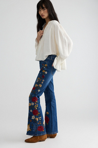 Driftwood Farrah Embroidered Flare Jeans