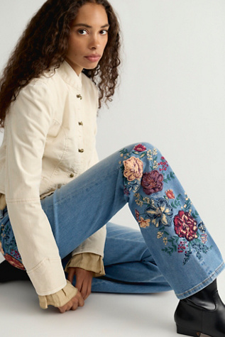 Driftwood Farrah Embroidered Flare Jeans