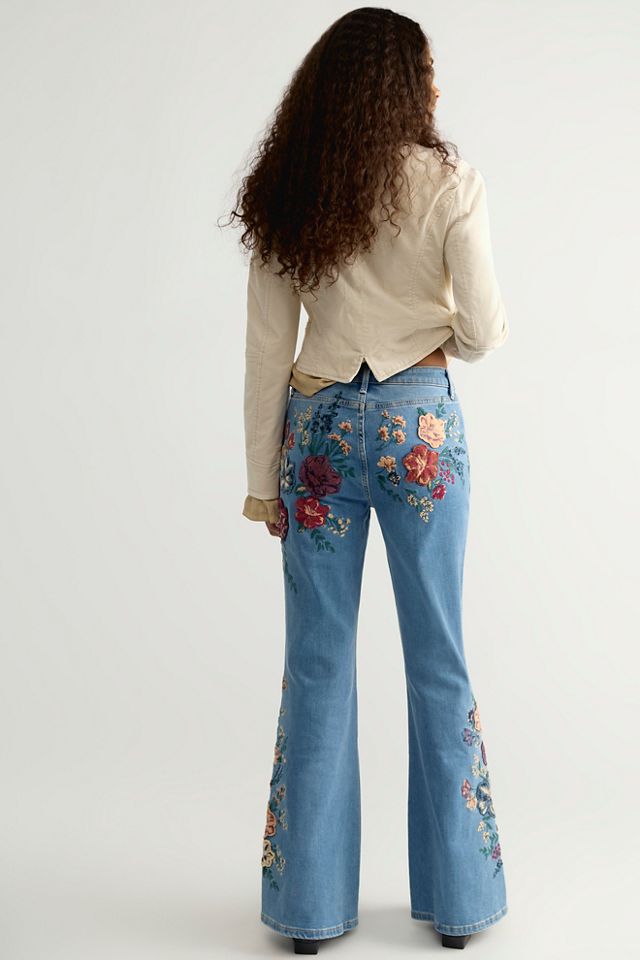 Driftwood Farrah Embroidered Flare Jeans #1