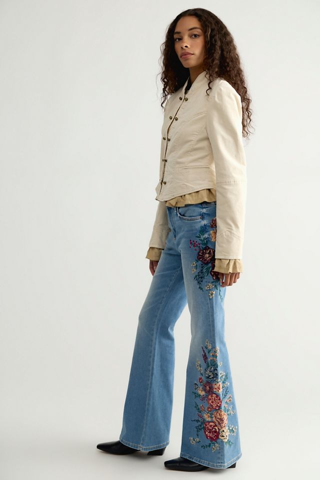 Driftwood Farrah Embroidered Flare Jeans #2