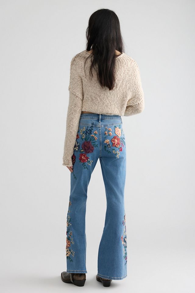Driftwood Farrah Embroidered Flare Jeans #5