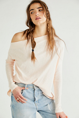 T-shirt Manches Longues Blanc Free People – Taille L – Neuf Avec étiquettes